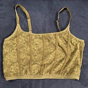Lacy long lined bralette